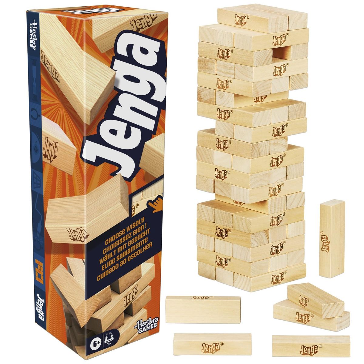 Jenga Number Wooden Stacking Tower Game for Kids & Adults