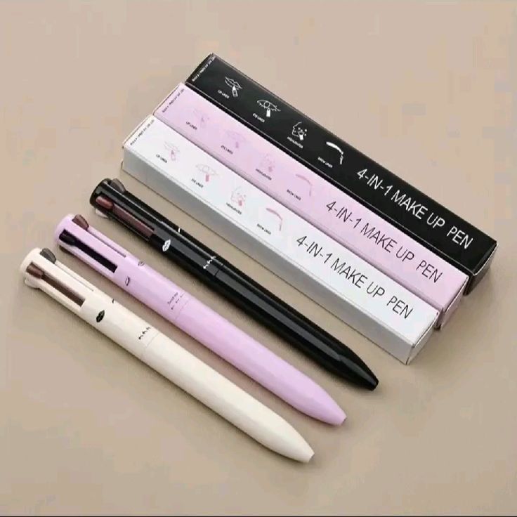 Makeup Pen 4 In 1 Eyebrow Pencil Waterproof Long Lasting Easy Color