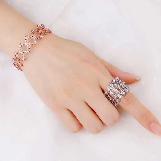 Ring + Bracelet (Free Size)[Convertible]