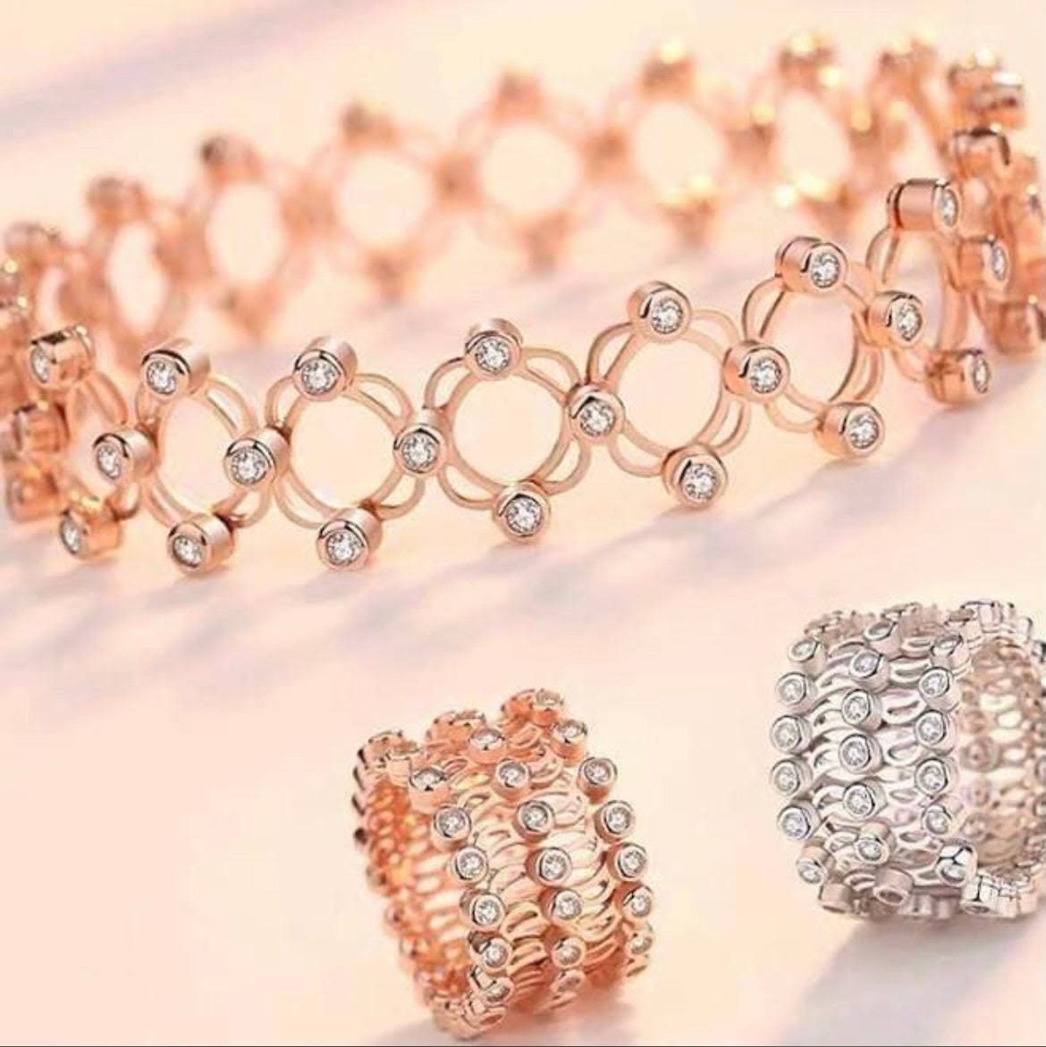 Ring + Bracelet (Free Size)[Convertible]