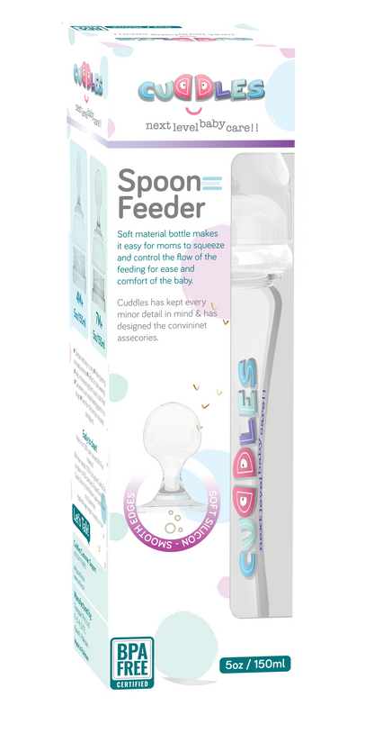 badge Cuddles Baby Spoon Feeder 5Oz/150Ml 4 Month